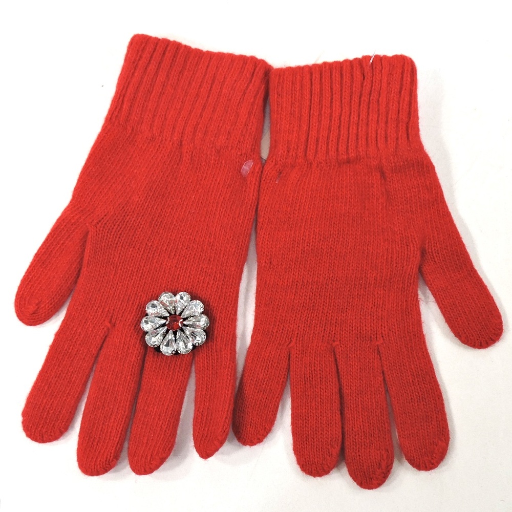 STILESTRO 🇮🇹 WOMEN'S RED WOOL/CASHMERE WINTER GLOVES